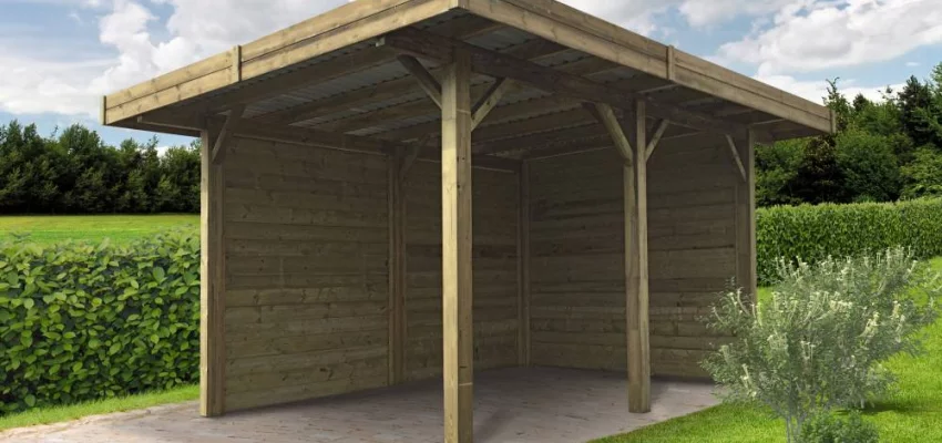 CARPORT BOIS (4m x 5m) - Carport 1 PLACE