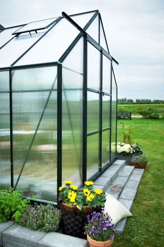 Serre de jardin en Polycarbonate et alu 4,6 m2