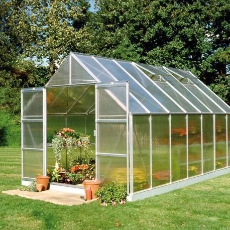 Serre de jardin 2,4 m² en polycarbonate et aluminium