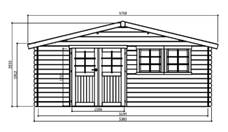 Grand abri de jardin en bois 28mm, Vernier, 26m², porte double, Solid, pas  cher, achat