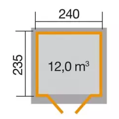 Abri de jardin 122 T2 Rouge - Abri de jardin 5 m2 Rouge