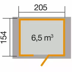 Abri de jardin 223 T1 / 3.15 m2 / 21 mm / + Plancher - Abri de jardin 3.15 m2