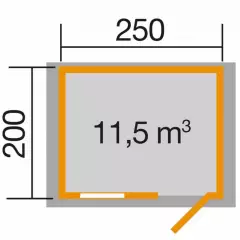 Abri de jardin 106 PREMIUM 28 ft T1 - Abri de jardin / 5 m2 / avancé de toit de 20 cm