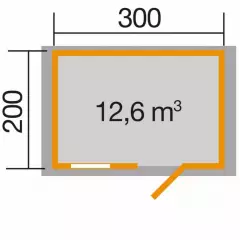 Abri de jardin 107 PREMIUM 28 ft T1 - Abri de jardin 6 m2 avec avancé de toit de 20 cm