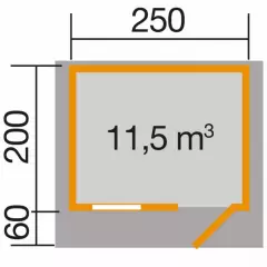 Abri de jardin 106 PREMIUM 28 ft T1 - Abri de jardin / 5 m2 / avancé de toit de 60 cm