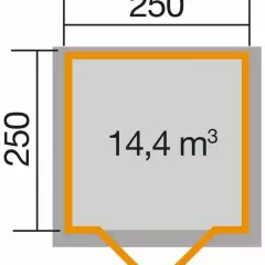 Abri de jardin 112 PREMIUM 28 ft T2 - Abri de jardin 6 m2 avec avancé de toit de 20 cm