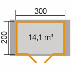 Abri de jardin 112 PREMIUM 28 ft T4 - Abri de jardin 6 M2 avec avancé de toit de 20 cm