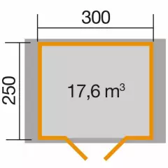 Abri de jardin 112 PREMIUM 28 ft T5 - Abri de jardin 7.5M2 avec avancé de toit de 20 cm