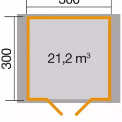 Abri de jardin 112 PREMIUM 28 ft T6 - Abri de jardin 9 M2 avec avancé de toit de 20 cm