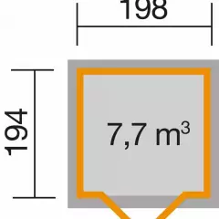 Abri de jardin 321 T1 / 3.8 m2 /19 mm / + Plancher - Abri de jardin 3.8 m2