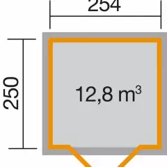 Abri de jardin 321 T3 / 6.35 m2 /19 mm / + Plancher - Abri de jardin 6.35 m2