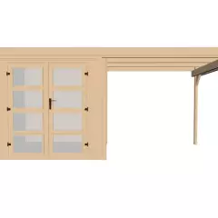 Abri de jardin 321 T3 avec extension B / 12 m2 /19 mm / + Plancher - Abri de jardin avec extension 9.5 m2