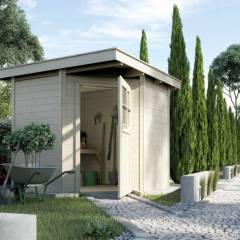 Abri de jardin 229 T1 / 4.2 m2 /19 mm / + Plancher - Abri de jardin d'angle Quinta 4.2 m2