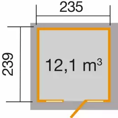 Abri de jardin 172 Panorama T1 / 5.6 m2 / 21 mm / + Plancher - Abri de jardin Panorama 5.6 m2