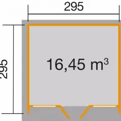 Abri de jardin Design 263 T3 / 8.70 m2 / 28 mm / + Plancher - Abri de jardin 263 T3 8.7 m2 double porte