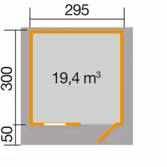 Abri de jardin 170 T3 / 8.85 m2 / 28 mm / + Plancher - Abri de jardin 170 T3 / 8.85 m2