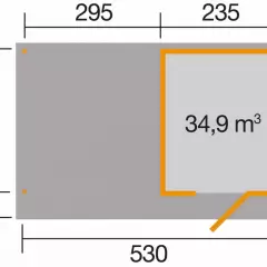 Abri de jardin 172 Design T2 / extension B / 16 m2 / 28 mm / + Plancher - Abri de jardin Design T1 avec extension 16 m2