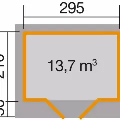 Abri de jardin Design 126 T1 Gris / 6 m2 / 28 mm / + Plancher - Abri de jardin Chill-Out 1 Gris / 6 m2