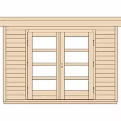 Abri de jardin Design 126 T2 / 7 m2 / 28 mm / + Plancher - Abri de jardin Chill-Out 2 / 7 m2