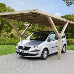 CARPORT BOIS SIMPLE Y toit sans couverture / 1 place - Carport 1 place / carport  simple Y 612 / surface couvrante 18 m2