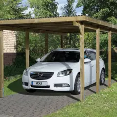 CARPORT BOIS SIMPLE 18 m2 / 1 place / 606 T2 - Carport OPTIMA T2 / 1 place / surface couvrante 18 m2