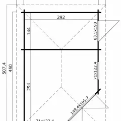 Abri de jardin Aruba 2 A / 12 m2 / 40 mm / + plancher bois - Cuisine d'été / Espace Wellness / Pool House / Espace de Rangement / Studio de jardin