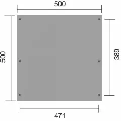 CARPORT BOIS DOUBLE 25 m2 - Carport 616 / 2 places / surface couvrante 25 m2