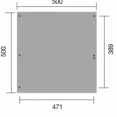 CARPORT BOIS DOUBLE 25 m2 avec 1 arc - Carport 616 / 2 places / surface couvrante 25 m2