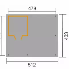 CARPORT BOIS SIMPLE 22 m2 + remise à outils / 1 place / 607 T1 - Carport 607 T1 / 1 place / surface couvrante 22 m2