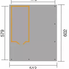 CARPORT BOIS SIMPLE 30 m2 + remise à outils / 1 place / 607 T2 - Carport 607 T2 / 1 place / surface couvrante 30 m2