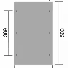 CARPORT BOIS SIMPLE 17 m2 toit double pente / 1 place / 611 - Carport 611 / 1 place / surface couvrante 17 m2