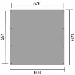 CARPORT BOIS DOUBLE 37 m2 - Carport Master Duo XL / 609 T1 / 2 places / surface couvrante 37 m2