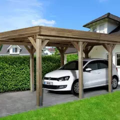 CARPORT BOIS SIMPLE 20 m2 / 1 place / 609 - Carport 609 / 1 place / surface couvrante 20 m2