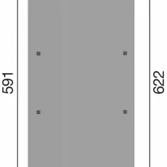 CARPORT BOIS SIMPLE 20 m2 / 1 place / 609 - Carport 609 / 1 place / surface couvrante 20 m2