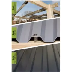 CARPORT BOIS SIMPLE 16.50 m2 toit PVC / 1 place / 617 T1 - Carport OPTIMA T1 / 1 place / surface couvrante 16.50 m2