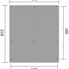 CARPORT BOIS DOUBLE 37 m2 toit Pvc - Carport Optima Duo Taille 2 TOIT PVC / 2 places / surface couvrante 37 m2