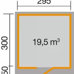 Abri de jardin 172 Weka-Line T3 / 8.80 m2 / 28 mm / + Plancher - Abri de jardin Weka line T3 / 8.80 m2