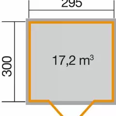 Abri de jardin 219 Weka-Line T3 - Abri de jardin Weka line T3 / 8.80 m2