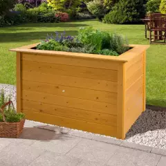 JARDINIERE Bois surélévé 1.20 m de long lasuré - Bac/jardinière bois qualité PRO 1.20 m de long / lasuré