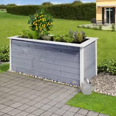 JARDINIERE Bois surélévé 2.05 m de long Gris - Bac/jardinière bois qualité PRO 2.05 m de long