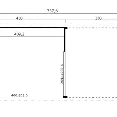 PERGOLA POUR ABRI DE JARDIN DOMEO 3 ET 4 PLUS