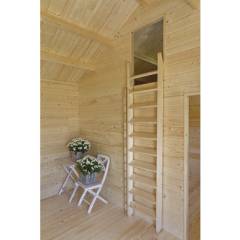 Abri de jardin Caroline GOLD / 21.66 m2 / 40 mm + plancher bois - Cuisine d'été / Pool House / Espace de Rangement / Studio de jardin