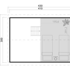Abri de jardin MURANO 2 / 11.68 m2 / 44 mm / + plancher bois - Cuisine d'été / Espace Wellness / Pool House / Espace de Rangement / Studio de jardin