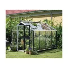 Serre de jardin JULIANA compact 5 m² + verre trempé - aluminium / verre trempé 3 mm