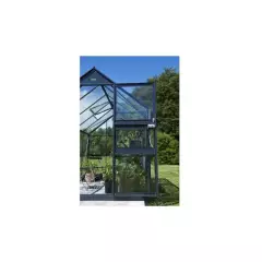 Serre de jardin JULIANA compact anthracite 5 m² + verre trempé - aluminium anthracite / verre trempé 3 mm