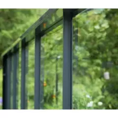 Serre de jardin JULIANA compact anthracite 5 m² + verre trempé - aluminium anthracite / verre trempé 3 mm