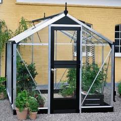 Serre de jardin JULIANA compact 8,2 m² + verre trempé - aluminium / verre trempé 3 mm
