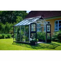 Serre de jardin JULIANA Premium 8,8 m² + verre trempé - Profilé aluminium / verre trempé 3 mm