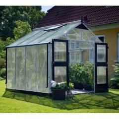 Serre de jardin JULIANA Premium 8,8 m² + polycarbonate 10 mm - aluminium / polycarbonate 10 mm