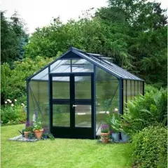 Serre de jardin JULIANA Premium anthracite 8,8 m² + polycarbonate 10 mm - aluminium anthracite / polycarbonate 10 mm